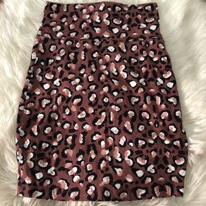 Leopard print skirt